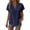 Navy, variant on Summer Tops for Women V Neck Short Sleeve Shirts Lightweight Thin Breathable Casual Loose T-Shirt Tops Solid Color