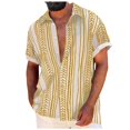 thumbnail image 3 of toraway T-Shirts Graphiques Hommes Manches Courtes Mode Rayé Chemise Imprimée Multicolore Rayée Non Positionnée Chemise Hommes TG, 3 of 4