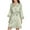 Mint Green, variant on hoksml Silk Pajamas for Women Fashion Casual Women Nightgowns Homewear 3/4 Sleeve Lapel V-Neck Dress Solid Color Lace Night Robes One Size