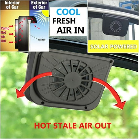 Solar Power Car Auto Air Vent Cool Fan Cooler Ventilation System Radiator Fan Exhaust Heat Fan Automobile Fan with (Best Air Cooled Reflector)