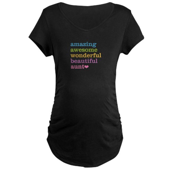 CafePress - Amazing Aunt Maternity Dark T Shirt - Maternity Dark T-Shirt