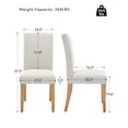thumbnail image 4 of Juego de 2 Sillas de Comedor con Respaldo Curvo Ergonómico, Sillas de Cocina Modernas Tapizadas con Estructura de Madera, 4 of 8
