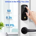thumbnail image 4 of Smart Locks for Front Door with Handlesets, Keyless Entry Deadbolt with Handle Door Lever, Fingerprint Door Locks with Keypad,APP Control Smart Door Lock Handle Set, Smart Deadbolt Auto Lock, 4 of 6