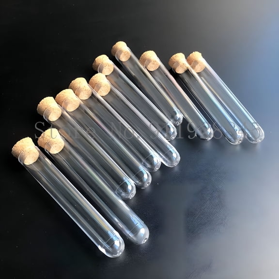 ACDANC 50pcs Test Tubes Test Vials Storage Containers Clear Tube for Sample Testing