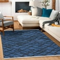 thumbnail image 3 of Navy Geometric Area Rugs for Living Room Washable Rugs Boho Moroccan Area Rug Soft Neutral Geometric Bohemian Carpet Distressed Indoor Rug for Bedroom Dining Room Office Foldable Nonslip Rug, 3 of 9