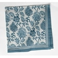 thumbnail image 1 of Vargottam Designer Cotton Twill Napkins - Set of 12, 20-Inch,Blue Floral Design, Durable & Absorbent Cloth Napkins for Dining, Parties, and Home Decor - Machine Washable, 1 of 8