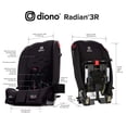 thumbnail image 3 of Diono Radian 3R, 3-in-1 Convertible Car Seat, Rear Facing & Forward Facing, 10 Years 1 Car Seat, Slim Fit 3 Across, Jet Black, 3 of 9
