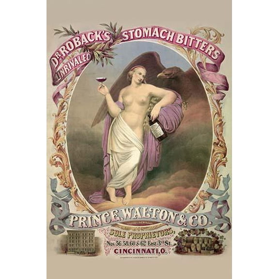 Dr. Roback's Stomach Bitters- Fine Art Canvas Print (20" x 30")
