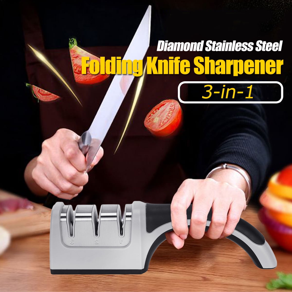 3in1 Folding Knife Sharpener Professional Knife Sharpener Diamond