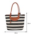 thumbnail image 1 of Bolsa de axila para mujer de axila de punto suave a rayas para viajes de vacaciones Casual diario Sywqhk Para Estrenar, 1 of 9