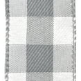 thumbnail image 2 of Homeford White Buffalo Plaid Wired Ribbon, 1-1/2-inch, 10-yard, Gray, 2 of 3