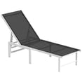 thumbnail image 1 of Outsunny Outdoor Lounge Chair, 5-Level Adjustable Sun Tanning Chair, Grey, 1 of 10
