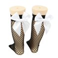 thumbnail image 4 of Chaussettes Résille pour Femmes Maille Genou Chaussettes Hautes Bas de Mode avec Noeud en Satin, 4 of 7
