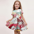 thumbnail image 2 of Nouvel Été Kuromi & Hello Kitty Robe Print Parti Robes Enfants Filles Cadeaux d'Anniversaire Enfants Robe Fille Vêtements de Mode FGS, 2 of 7