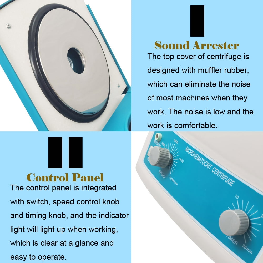 Techtongda SH-120 Microhematocrit Electric Medical Lab Centrifuge Hematocrit Centrifuge