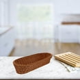 thumbnail image 6 of HOMEMAXS Woven Bread Basket for Storage Made of Plastic in Coffee Color Suitable for Home and Restaurant Use 7.5 Inches, 6 of 8