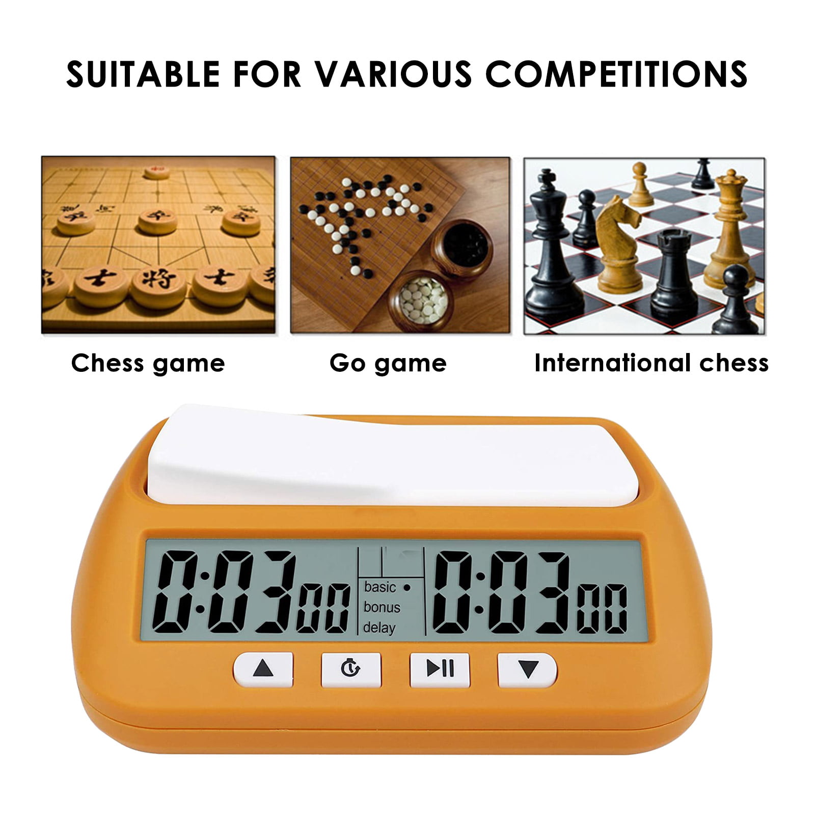 Durable LCD screen Black Digital Chess Clock Timer for Chess Chinese Chess Go 