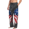 thumbnail image 6 of Rateoe Butterfly With USA Flag Pattern Men’s Ultra-Soft Comfy Pajama Lounge Pants Sleepwear,Comfortable Lounge Wear,lightweight Pajamas, Casual Home Wear-Medium, 6 of 6