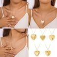 thumbnail image 2 of AOOOWER Multipurpose Love Heart Locket Necklace with Space for Photos Sturdy Brass Materials Adjustable Length Daily Use, 2 of 21