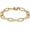 Gold, variant on 8.5Inch Link Chain Bracelets for Men Diamond-Cut Paperclip Solid Chain Bracelet Chunky Stainless Steel Jewelry Trendy Gifts