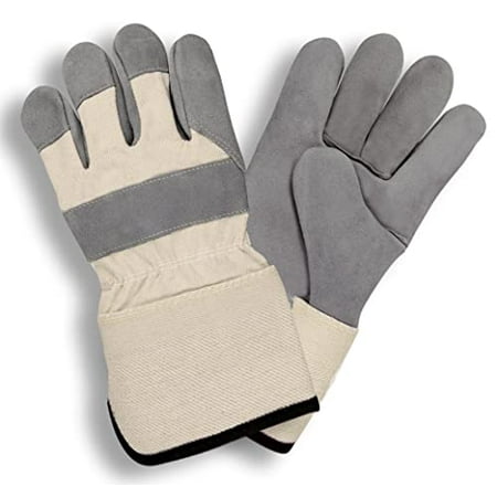 

12-Pack of Cordova 7510XL Tuf-Cor Heavy Side Split Leather Work Gloves White Canvas Back Rubberized Gauntlet Cuff Aramid Sewn X-Large