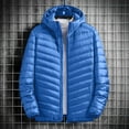thumbnail image 3 of Dgankt Men's Clothing Men's Lightweight Water-Resistant Packable Hooded Puffer Jacket Solid-Color Zipper-Pocket Coat, 3 of 3