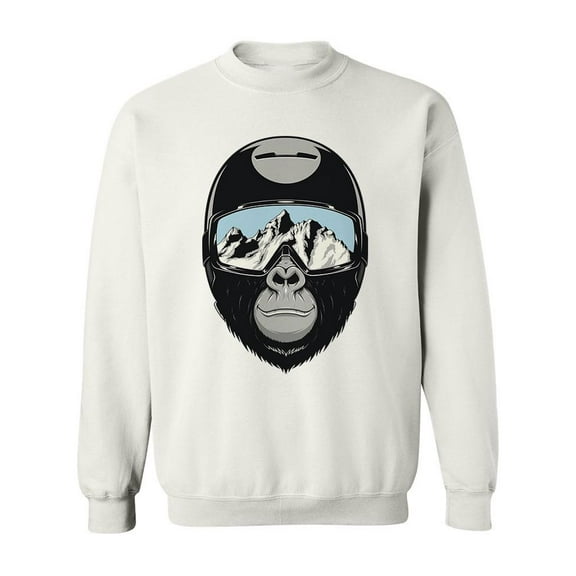 Monkey Helmet Sweatshirt Men -Image by Shutterstock, Male x-Large