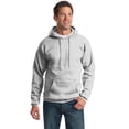 thumbnail image 3 of Port & Company PC90HT Mens Essential Fleece Pullover Hooded Sweatshirt, Ash - Extra Large Tall, 3 of 4