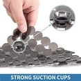 thumbnail image 7 of Bligli PVC Sink Divider Mat - Grey (12.2"x4.7"), Non-Slip with 6 Suction Cups, Scratch & Stain Resistant, Fits Divided Basins, Easy to Clean, 7 of 7