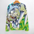 thumbnail image 2 of Rick And Morty Sweater Long Sleeve Round Neck Pullover Jumper Fall Winter Clothes Print Tops Blouse L, 2 of 6