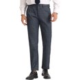 thumbnail image 1 of Pantalones INSPIRE CHIC para hombre, corte regular, frente plano, formales, de vestir, a cuadros, talla 30, gris oscuro, 1 of 5