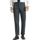 thumbnail image 1 of Pantalones INSPIRE CHIC para hombre, corte regular, frente plano, formales, de vestir, a cuadros, talla 34, gris oscuro, 1 of 5