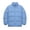 Light Blue, variant on Timoontee Men Stand Collar Puffer Coat Full Zip Horizontal Quilt Stitching Side Pockets Elastic Cuffs Loose Fit Warm Wind Resistant Outerwear Jacket For Fall Winter Daily Commute Outdoor Use Black L