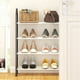 thumbnail image 4 of Zapatero para armario, zapatero, organizador de almacenamiento con 4 niveles, estantes de metal para dormitorio, armario, entrada, dormitorio, zapatero, 4 of 6