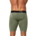 thumbnail image 2 of 𝗕𝗥𝗘𝗔𝗧𝗛𝗔𝗕𝗟𝗘 𝗖𝗢𝗠𝗙𝗢𝗥𝗧 Merino Wool Boxer Briefs for Men - Dry Fit Sports Underwear Base Layer (Dark Olive 2 Pack, Small) - Merino.tech, 2 of 4