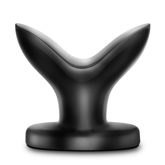 Eden TPE Expanding Anal Plug with Flexible Shaft and Flared Base, Black