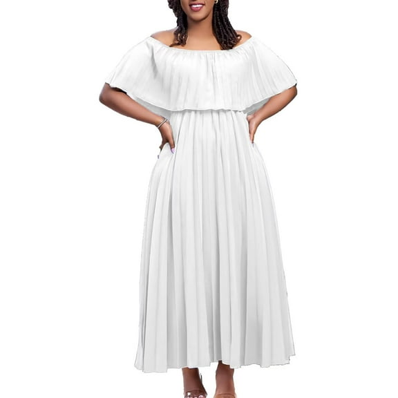 Womens Maxi Dress Off Shoulder Boho Beach Long Dresses Party Dresses Maxi Dress