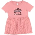 thumbnail image 3 of Inktastic My Grammy Loves Me Grandchild Girls Baby Dress, 3 of 5