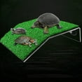 thumbnail image 3 of Lawn Turtle Basking Platform Turtle Resting Basking Platform, Simulation Grass Turtle Ramp for Turtle Tank, Reptile L, 3 of 5