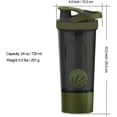 thumbnail image 4 of Sm:)e 24 oz Green Protein Shaker Bottle with Shaker Balls & Mixing Grids, 4 of 7
