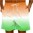 thumbnail image 6 of IYTR Mens Swim Shorts Elastic Waist Drawstring Summer Gradient Color Casual Shorts Beach Shorts with Pockets Lightweight Shorts Multicolor_A L, 6 of 7