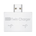 thumbnail image 4 of Sidaley USB2.0 Divisor ligero Hub Cable Adaptador doble Moda Profesional Convertidor de energía Extensor Teléfono Blanco Blanco 10Conjunto, 4 of 6