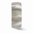 thumbnail image 3 of Two-Tone Titanium Silver Ring Band Wedding Silver Tone Diamond Round, 3 of 7