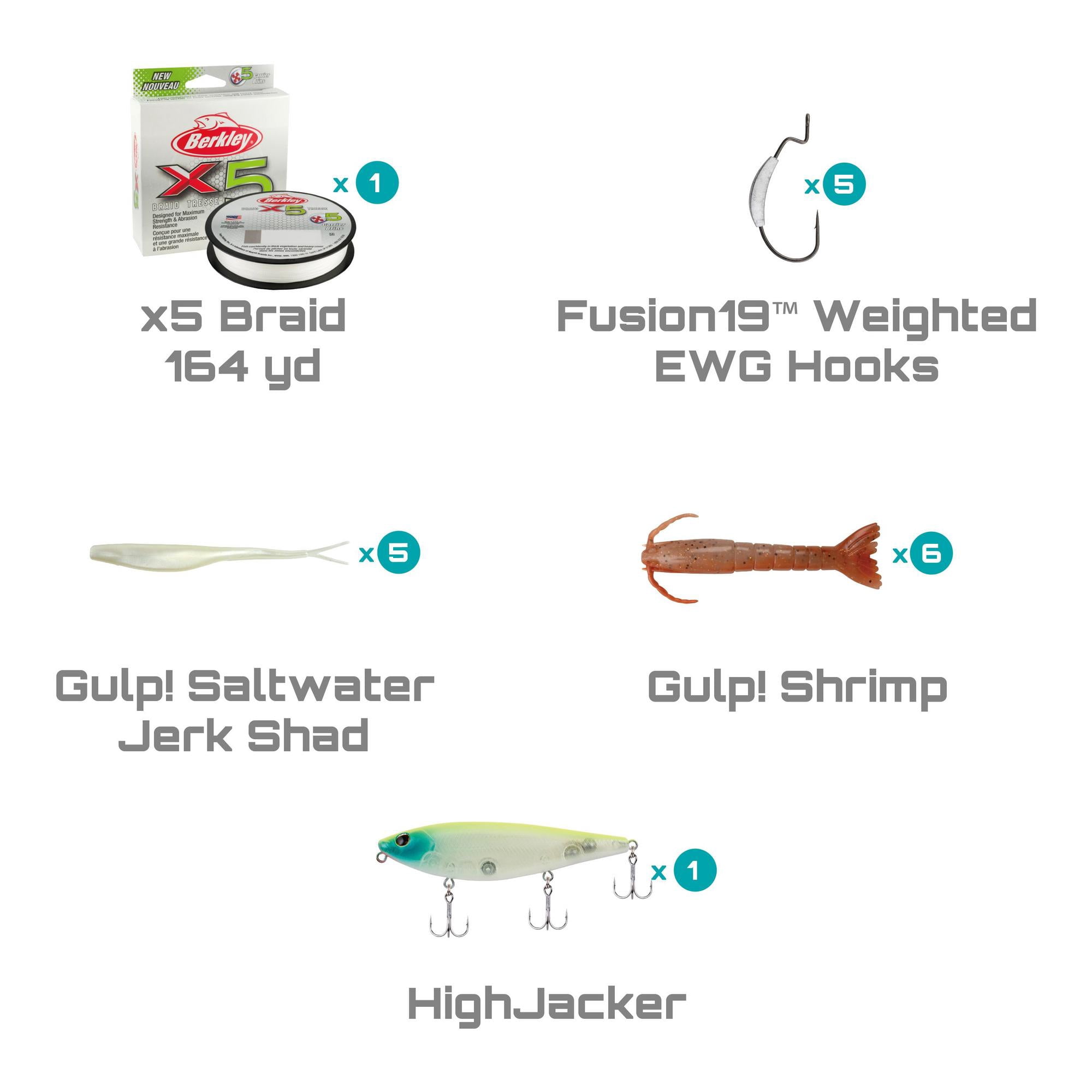 Berkley PowerBait Saltwater Rattle Shrimp Fishing Bait, 12-Piece Assortment
