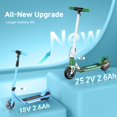 thumbnail image 2 of Electric Scooter for Kids Ages 6-14,200W Foldable E-Scooter with 3 Speeds (5/8/12 Mph),LED Display,Colorful Lights,Gift for Kid,Green, 2 of 8
