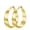 Gold-40mm, variant on Wide Chunky Gold Hoop Earrings for Women, 14K Gold Plated 925 Sterling Silver, Gradient Tapered, 4 Sizes