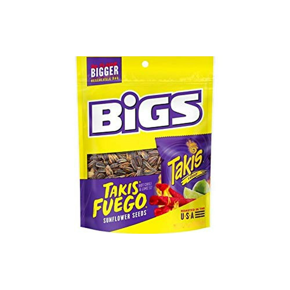 BIGS Takis Fuego Sunflower Seeds 3.63 oz Bag (Pack of 3)