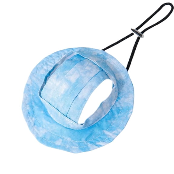 IFRINID Pet Sun Hat for Small Dogs, Adjustable Polyester Puppy Hat with Chin Strap for Outdoor Walking, Beach, Travel and Daily Wear