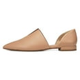 thumbnail image 2 of YDN Women Classic Pointed Closed Toe D'Orsay Ballet Flats V Cut Chunky Low Heels Slip On Office Dress Loafer Casual Shoes Size 7 Nude, 2 of 4