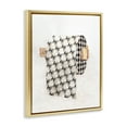 thumbnail image 4 of Stupell Industries Fashion Glam Toilet Paper Designer Detailing Metallic Gold Framed Floating Canvas Wall Art, 16x20, by Ziwei Li, 4 of 5
